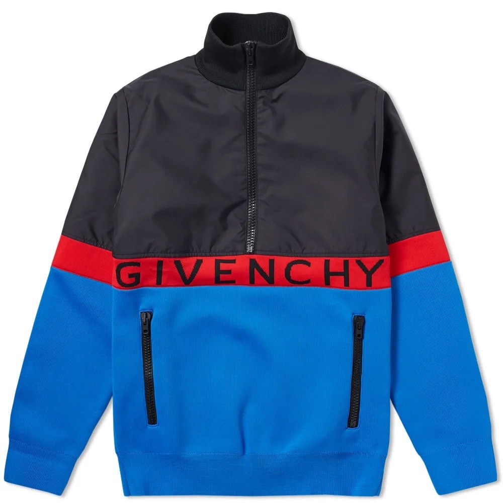 RARE Givenchy Half Zip Logo Brand Jacket Color Block Panel Size Medium BRAND NEW